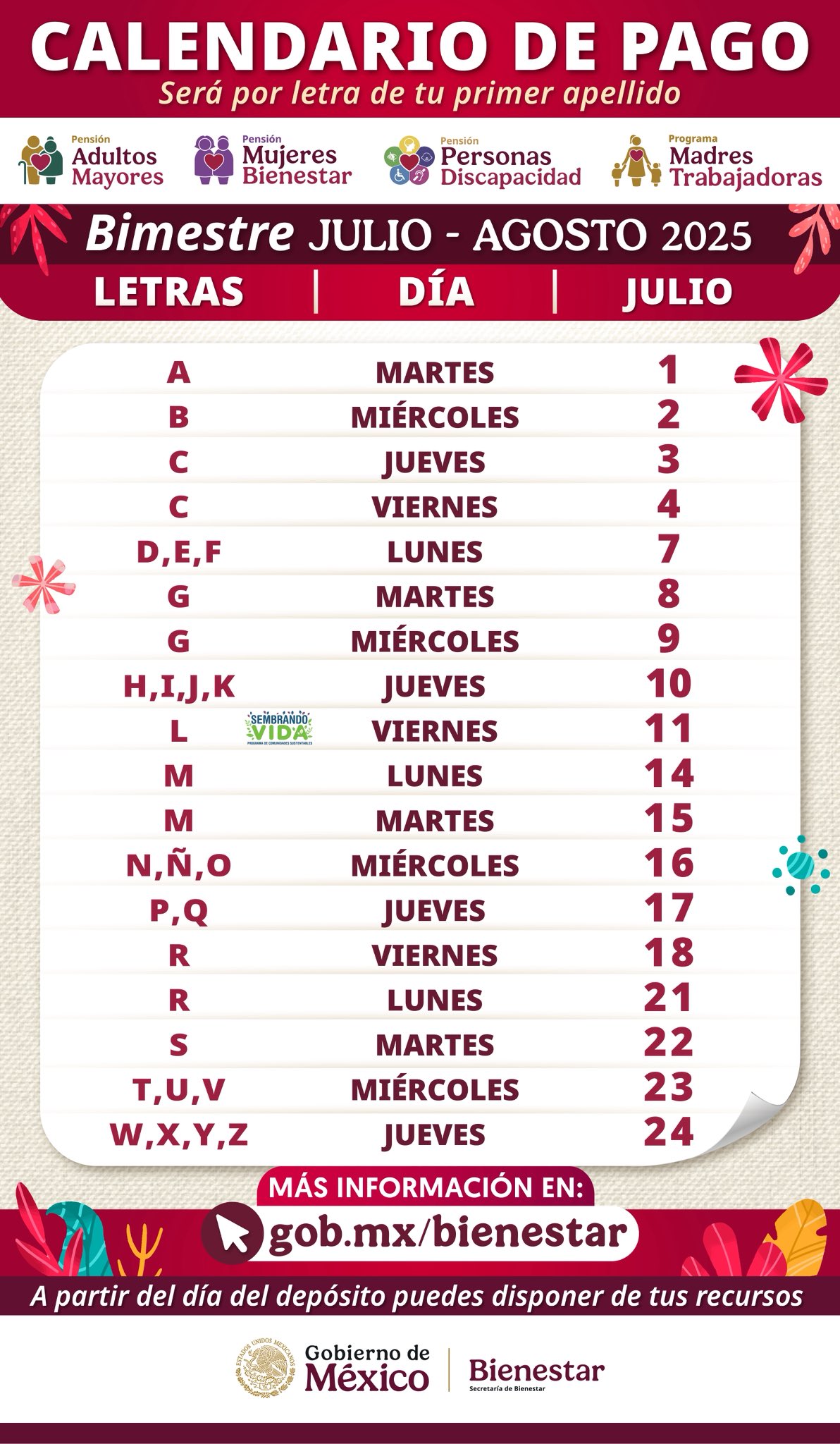 CALENDARIOBIENESTAR