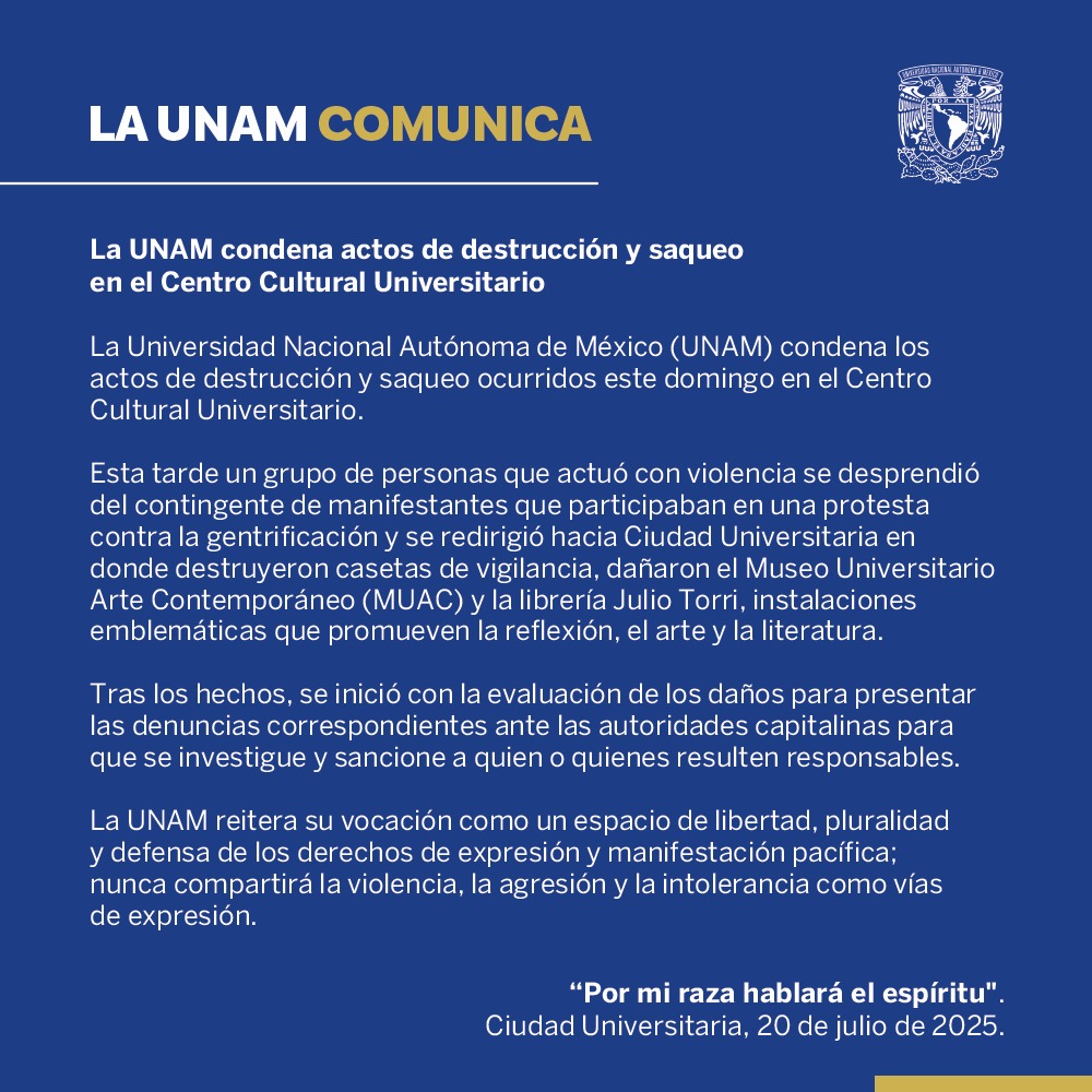 comunicado UNAM