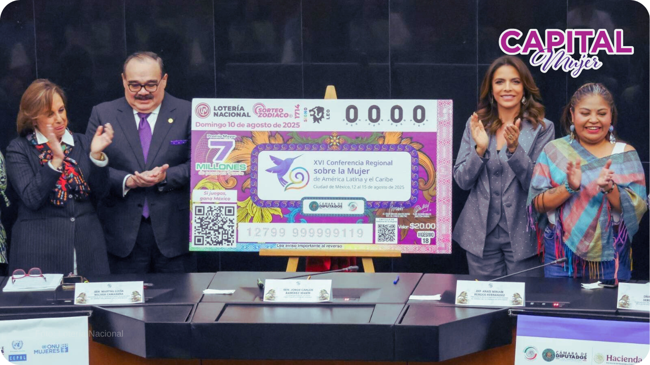 Billete de la Lotería visibiliza Conferencia Regional de la Mujer en México